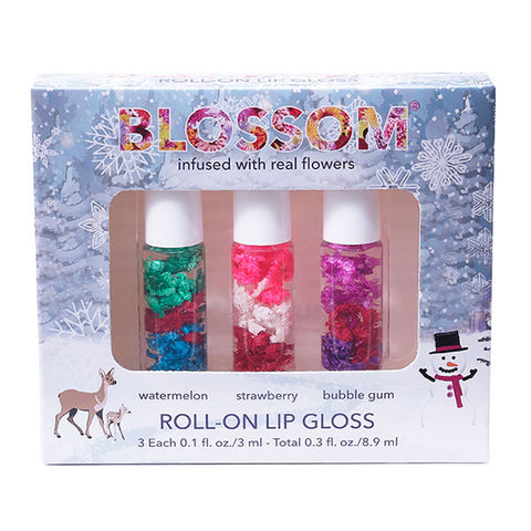 3 Piece Gift Set - Mini Roll-On Lip Gloss - Holiday/Winter Collection
