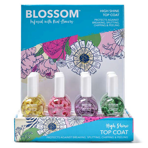 Blossom High Shine Top Coat 12 Piece Display