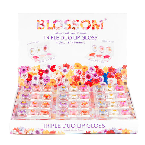Blossom Triple Duo Lip Gloss 12 Piece Display
