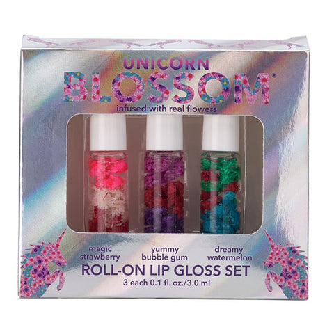 3 Piece Gift Set - Unicorn Mini Roll-On Lip Gloss